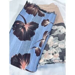 Vera Wang Scarves ~Infinity & Rectangle Floral Print Acrylic